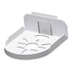 thumbnail image 5 of Estante de pared flotante acrílico, estante para cámara, estantes colgantes, organizador, enrutador, estante para dormitorio, ventanas, hogar, oficina Blanco CUTICAT Estante de soporte flotante, 5 of 7