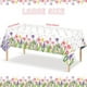 thumbnail image 2 of Mantel de flores de verano con flores de tulipán, mantel de plástico desechable, mantel de mesa, decoración de mesa para primavera, Pascua, día de la madre, 137 * 274 cm, 2 of 4
