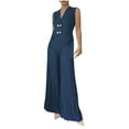 thumbnail image 2 of Heisall Women's Two Piece Sets Sleeveless Double-Breasted Blazer Top and High Waisted Pleated Wide Leg Pants Formal Casual Outfits, 2 of 9