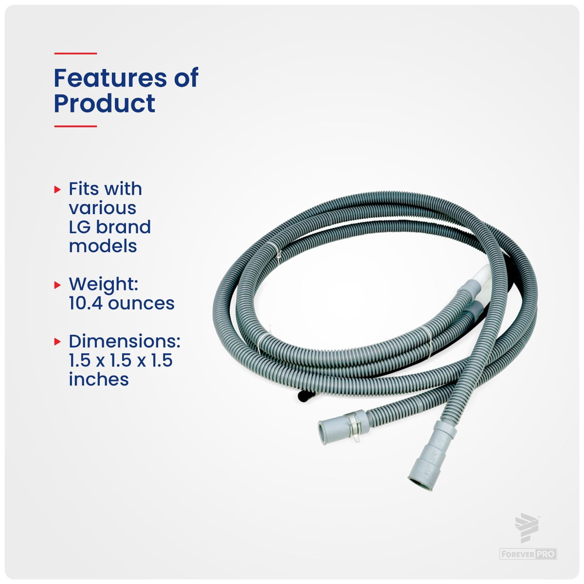 SUPPLYZ Direct Replacement for LG AEM69493808 Washer Hose Assemblydrain AEM69493805 PS11760658