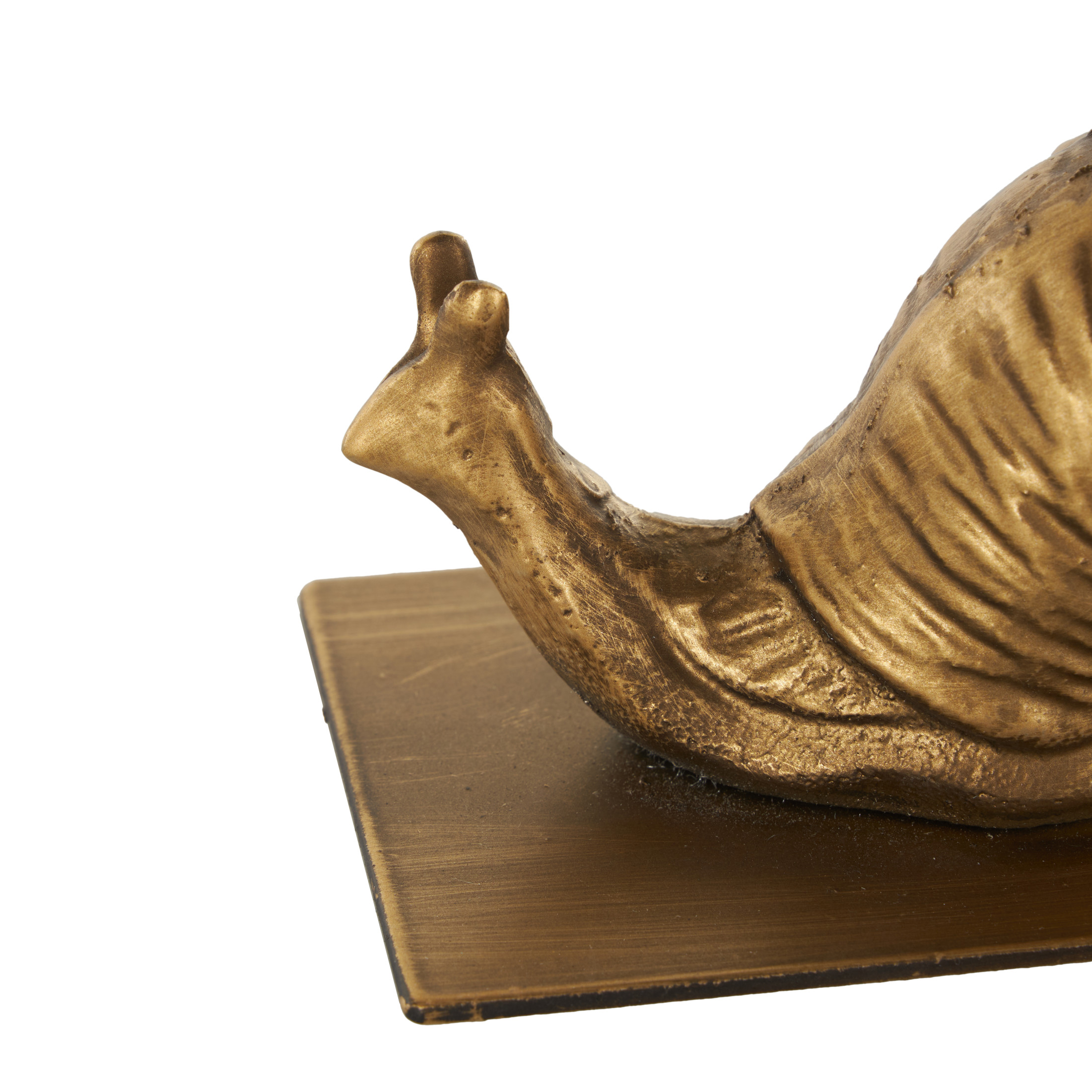 DecMode 6" Crawling Snail Metal Bookends (Set of 2)