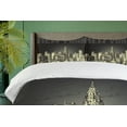 thumbnail image 4 of Ambesonne Retro Duvet Cover Sets, Grunge Empire State NYC, 2-Queen, Grey Yellow, 4 of 7