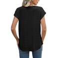 thumbnail image 4 of YATELLE Womens Tops Short Sleeve Shirts Blouses for Women Dressy Casual Cap Sleeve Tops with Curved Hem, 4 of 4