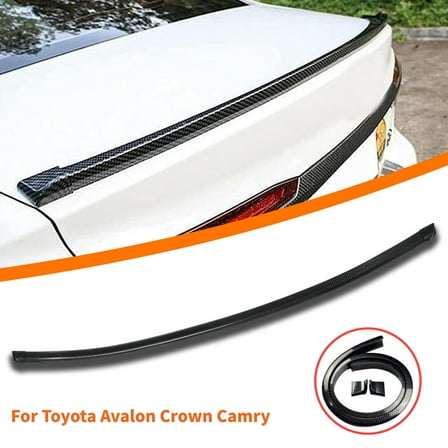 FANOTEK 4.9ft Rear Rubber Trunk Spoiler For Toyota Avalon Crown Camry Carbon Fiber