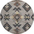 thumbnail image 2 of Addison Rugs Mayfield Premium Machine Washable Transitional Aztec Taupe Round Rug, 8' x 8', 2 of 6