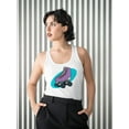 thumbnail image 2 of Skate Shoe Racerback Tank Women -SPIdeals Designs, Female x-Large, 2 of 4