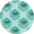 thumbnail image 1 of Ahgly Company Indoor Round Patterned Light Sea Green Area Rugs, 6' Round, 1 of 6