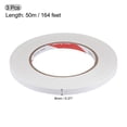 thumbnail image 2 of Uxcell 8mm x 50m/164ft Double-Sided Adhesive Tape Paper Backing 3 Rolls, 2 of 5