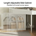 thumbnail image 5 of Jopath Makeup Vanity Desk With Mirror & LED Lights, Modern Corner Dressing Table Vanity Set With Large Storage for Small Place,Bedroom,White, 5 of 5