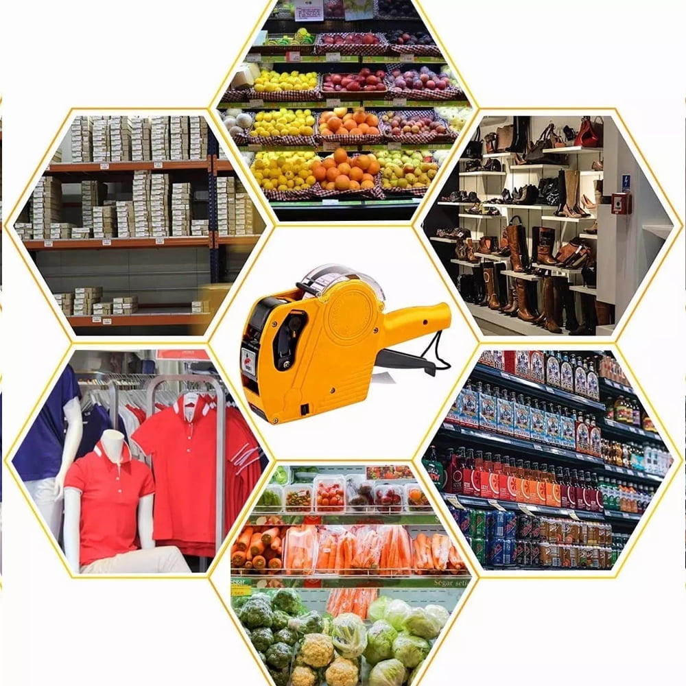 Price Label Printer,Printer 8 Supermarket Price Label Printer Row Commissary Manual Marker Row Commissary 8 Supermarket Price Commissary Manual Price Twirltide Dsfen Qisuo Printer Siuke Abs