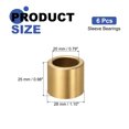 thumbnail image 2 of Uxcell 6 Paquete Cojinetes de Manga, 20mm Bore x 28mm OD x 25mm Longitud, Bushings de Bronce Sinterizado Autolubricante, 2 of 6