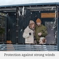 thumbnail image 2 of Covers & all Clear Vinyl Tarps with Grommet, (12' H x 15' W, Clear) 18 oz, 560 GSM 20 mil Waterproof & Tear Resistant Vinyl Coated PVC Material Tarpaulin, Perfect for Indoor & Outdoor Use, 2 of 5