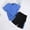 Blue, variant on Babcutegg Kids 2Pcs Short Sleeve T-Shirt Athletic Shorts Set Summer Quick Dry Mesh Sports Outfit 2-18Y Orange Size 2T