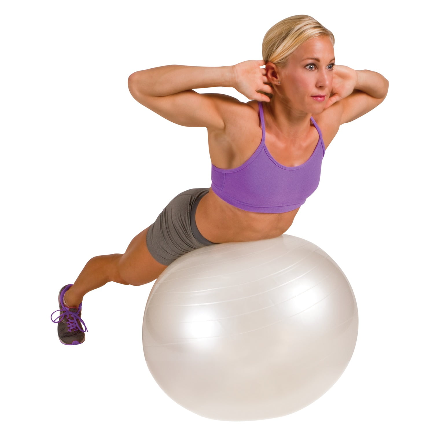 GoFit Stability Ball with Pump (65cm; White), GF-65BALL