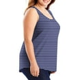 thumbnail image 2 of fatyb Plus Size Women's Tank Tops Sleeveless Striped Tshirts Loose Tunic Womens Casual Summer Blouses, 2 of 6