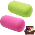 thumbnail image 1 of HUGFEGWE 2Pcs Cylindrical Pillow Comfortable Roll Pillow Microbead Jelly Bean Bed Pillow Tube Pillow Cushion for Head, Neck, Back Support(Green+Pink) CA919-119753, 1 of 9