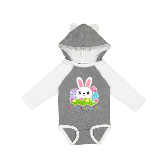 Inktastic My First Easter- cute bunny with eggs Boys or Girls Long Sleeve Baby Bodysuit