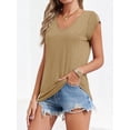 thumbnail image 4 of Womens' Cap Sleeve Casual Loose Fit Basic Shirts Tank Tops, 4 of 7