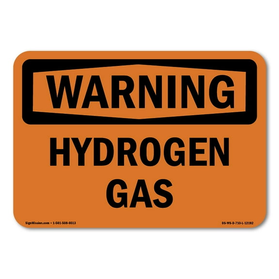 OSHA WARNING Sign - Hydrogen Gas | Decal | Protect Your Business, Construction Site, Warehouse & Shop Area | Made in the USA