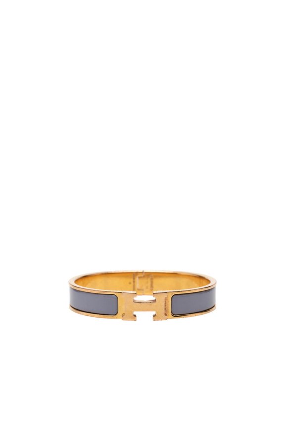 Pre-Owned Hermes Click H PM Bracelet, Gold and Light Purple Plated Enamel, Women's.
