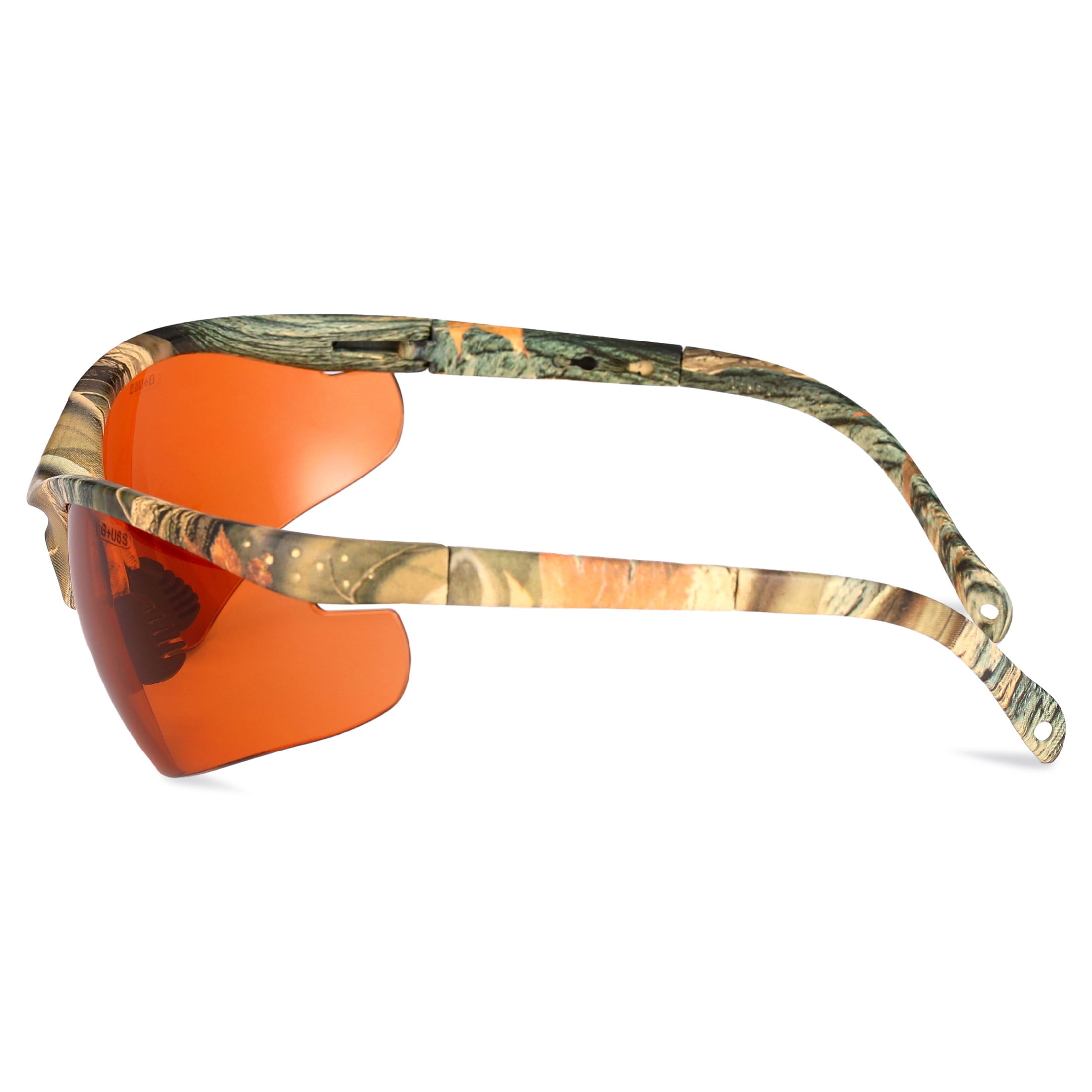 Safety Vu Rimless Safety Glasses, Camo/Orange