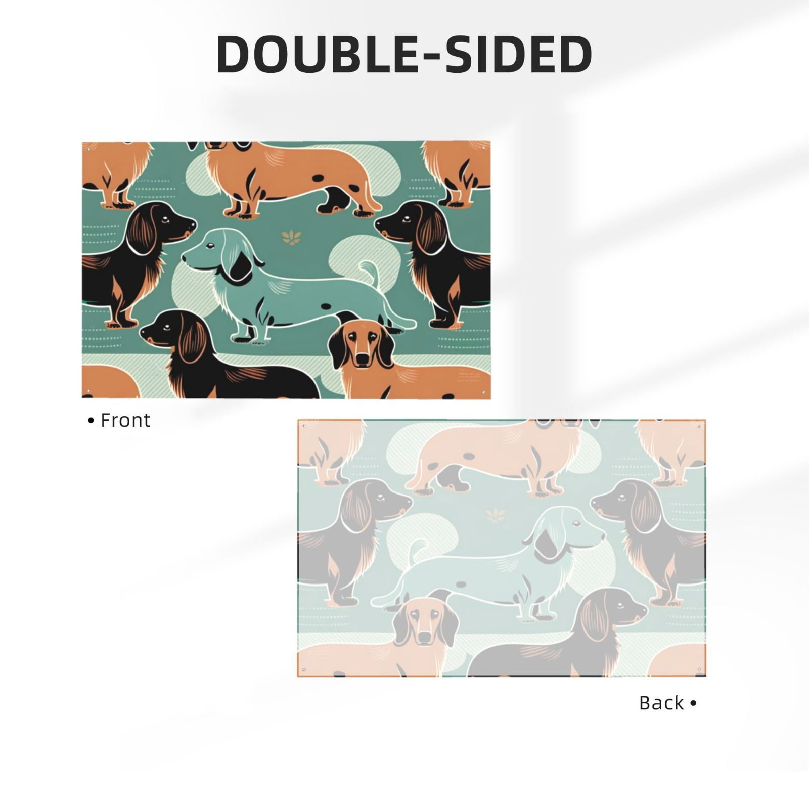 Dachshund Cute Retro Four Hole Decorated Banner Flag for Garden Yard Home Decoration Indoor Outdoor 4x6 Ft