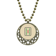 thumbnail image 1 of Mahjong azulejos patrón Bamboo Bar 5 Colgante Estrella Collar Luna Cadena Joyas Unbranded M, 1 of 3