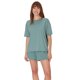 thumbnail image 1 of Pijama Hanes conjunto lounge de 2 piezas supersuave, camiseta boxy y shorts, 2XL, 1 of 6