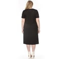 thumbnail image 3 of White Mark Women's Plus Size Crew Neck T-Shirt Dress, 3 of 6