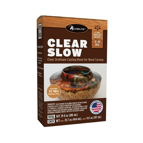 Alumilite Clear (Slow) 12 Minute Casting Resin 2 Pound Kit