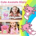 thumbnail image 3 of Agenda de felpa con forma de axolotl para niñas con candado, YOYTOO de 5 a 12 años, 3 of 7