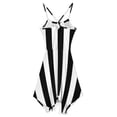 thumbnail image 3 of Medium Black And White Stripes Vertical Direction Dress Elegant Party Dresses Evening Dresses Women Dress Long Dresses Sleeveless Dress Ladies Dresses, 3 of 4