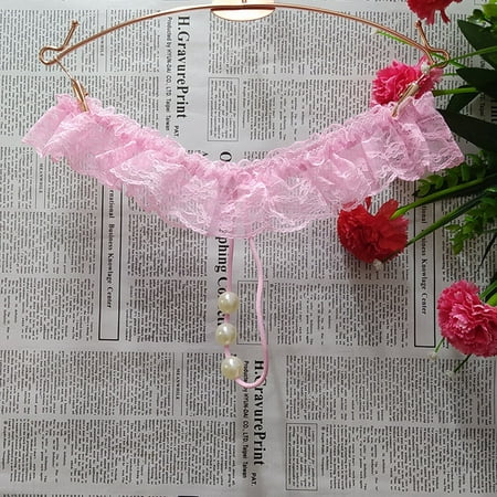 

Sexy Thongs Panties Open Crotch Crotchless Night Underwear Pearl Lace G-string
