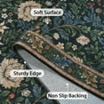 thumbnail image 4 of Lahome Non-Slip Washable 5x7 Area Rug, Boho Floral Vintage Low-Pile Carpet for Living Room Bedroom Dining Room and Office, Stain Resistant Soft Indoor Mat in Dark Green/Black, 4 of 8