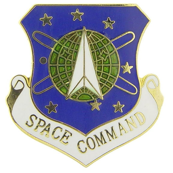 Eagle Emblems P15731 Pin - USAF, Space Command - 1.125 in.