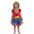 thumbnail image 4 of WARNER BROS Justice League Wonder Woman Big Girls Cosplay Tulle Costume Dress Cape and Headband 3 Piece Set 10-12, 4 of 5