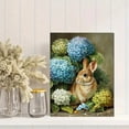 thumbnail image 2 of Qisvanset Rabbit Hydrangea Canvas Wall Art 15.75x11.81 Inches, 2 of 8