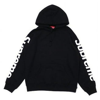 Supreme Men's Satin Applique Hooded Sweatshirt FW24 Black, from