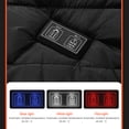 thumbnail image 3 of Chaquetas con calefacción Cuello alto Eléctrico Estilo casual Hombres para acampar (M) Negro Chaquetas con calefacción eléctrica, 3 of 7