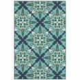 thumbnail image 1 of Tapis d'Intérieur et d'Extérieur à Motif Floral Bleu et Vert 7 x 10 Pi, 1 of 1