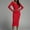 004 Red, variant on Women Casual Long Sleeve Bodycon Knit Sweater Dress Crew-Neck Slim Fit Mid Long Dress Basic Solid Color Dresses