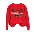 thumbnail image 2 of Merry Christmas Sweatshirts Womens Crewneck Christmas Printed Shirts Loose Long Sleeve Blouses Casual Xmas Sweatshirt Holiday Party Pullover Sweater Tops XL, 2 of 8