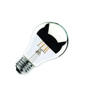 GoodBulb 4 Watt LED Half Chrome Bulb A19 Shape, E26 Medium Base, 120 Volt, 2700K Décor Lighting - Pack of 01