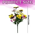 thumbnail image 3 of 1Pcs Yellow & White Realistic Artificial Pansy Bouquet - 13.8in Fake Flowers Realistic, Artificial Flowers Floral, Home Decor & Wedding Table Arrangement (D), 3 of 4