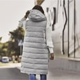 thumbnail image 3 of Aricy Long Puffer Vest for Women Long Down Hooded Vest Womens Sleeveless Zip Up Jacket Winter Thick Coats Outerwear Fall Winter Coat with Pockets, 3 of 4