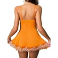 thumbnail image 4 of LWP Women Chemise Sexy Nightgowns Lace Babydoll Strap Mesh Sleepwear Outfits, 4 of 8