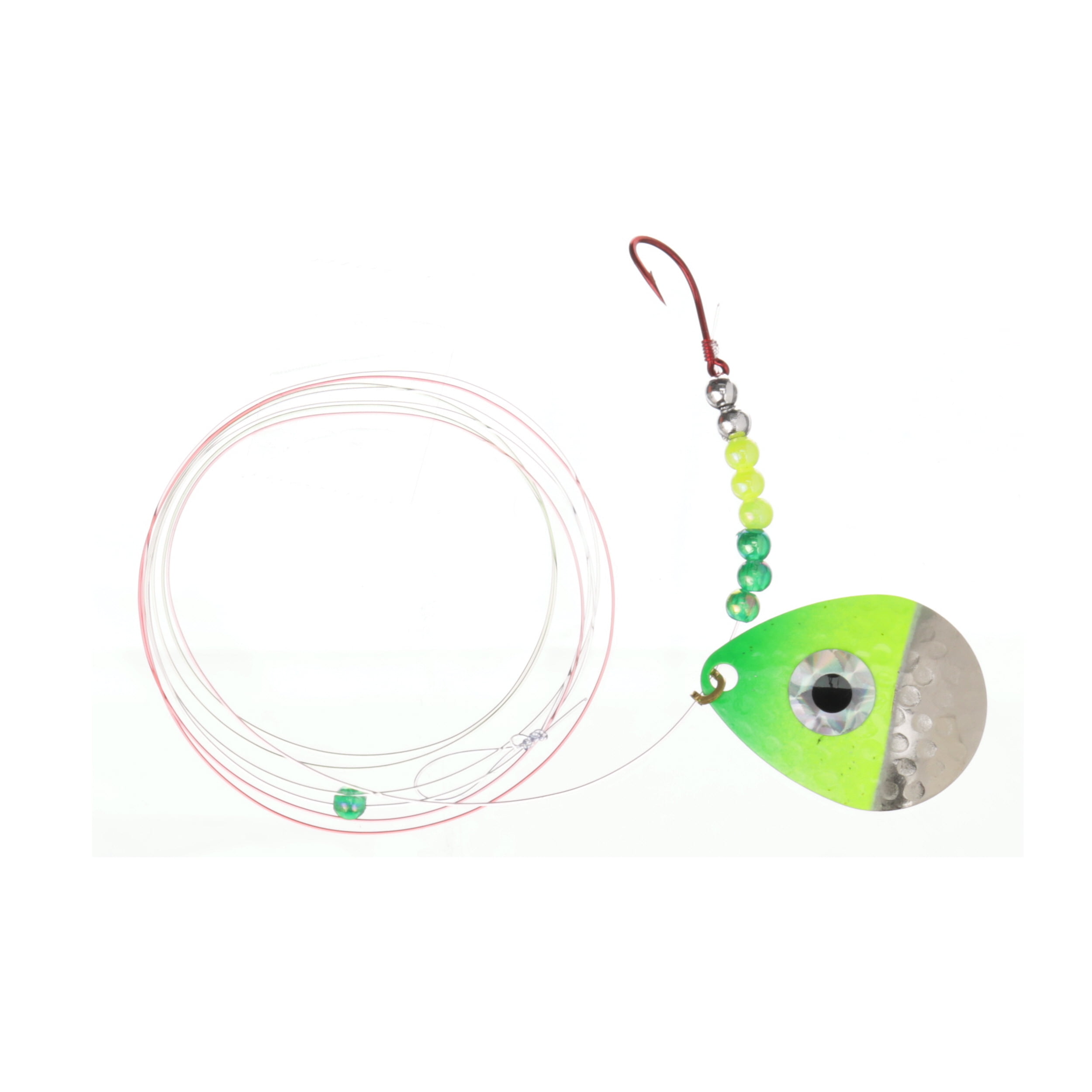 JB Lures HotFlash SpinnerRig Colorado #4 Ham Nkl Cht/Lime