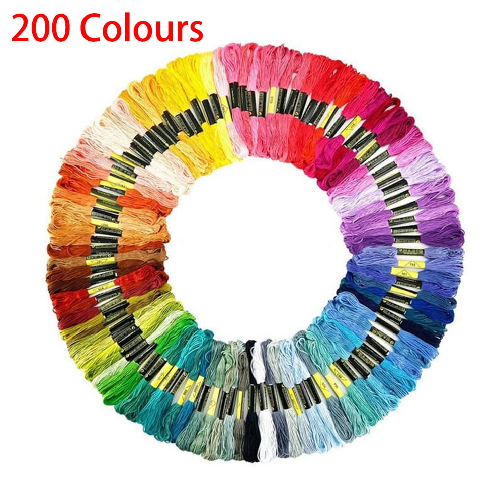 100 Colors Egyptian Cotton Floss Sewing Skeins Cross Stitch Thread Embroidery 