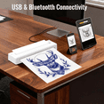 thumbnail image 5 of 2-in-1 Wireless Bluetooth Thermal Printer for Tattoo Stencils & Documents, Portable Temporary Tattoo Transfer Machine Kit for Tattoo Artist & Beginner, WT, 5 of 7