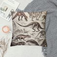 thumbnail image 2 of Throw Pillow Cover Dinosaurs Prehistoric Animals Skeleton Biology Historic Antique Wildlife Artwork Decor Lumbar Pillow Case Cushion for Sofa Couch Bed Standard Queen, 2 of 5